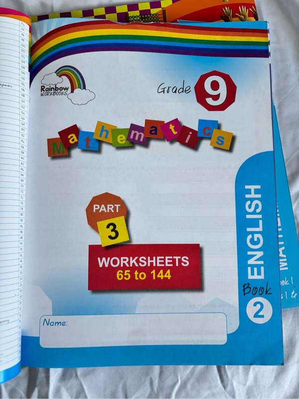 Two books Mathematics in English Grade 9 Book 1 and Book 1
