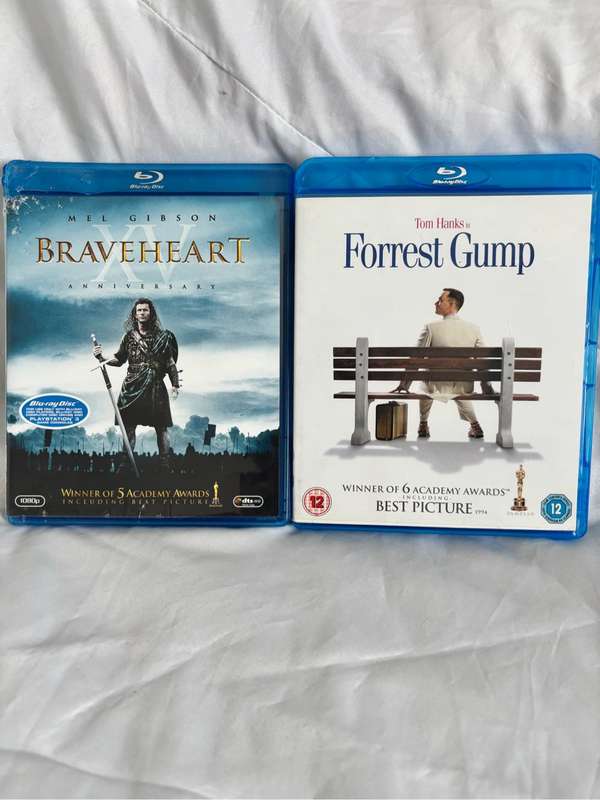 Blu-ray Forest Gump Two Discs, Braveheart Two Discs Academy Awards Winners