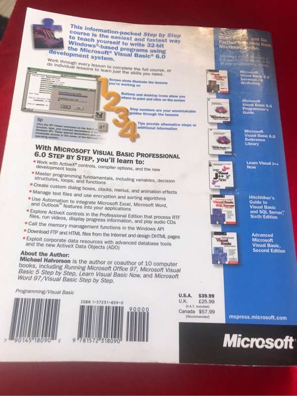Step by step Microsoft Visual Basic 6.0 Professional include cd
