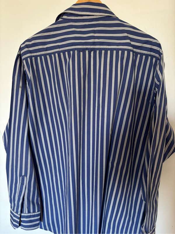 J Crew Shirt Long Sleeve Blue Strip XXL