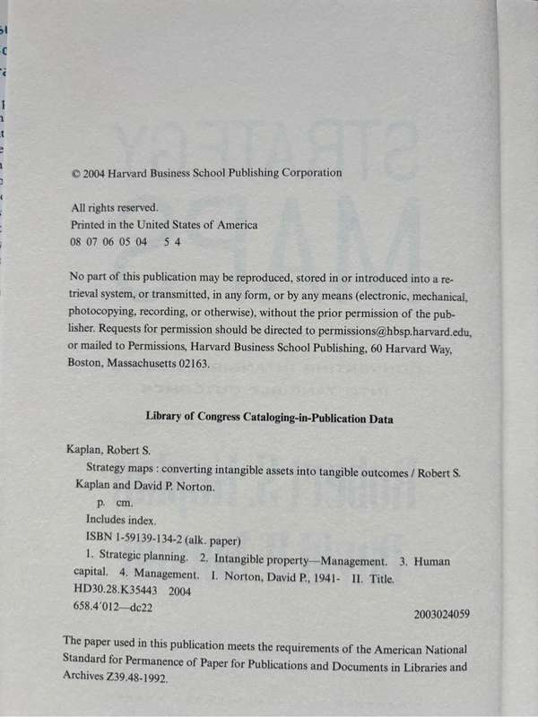 Strategy Maps Harvard Business Robert S Kaplan, David  P Norton Hardcover