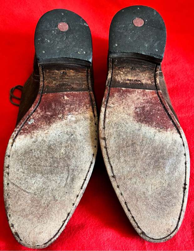 Elegant Goodyear Welted Brown Suade Mens Size 13 Shoes