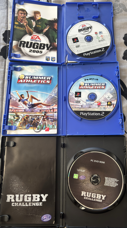 PS2 Rugby 05, Summer Athletics and Jonah Lomu PC Games lot