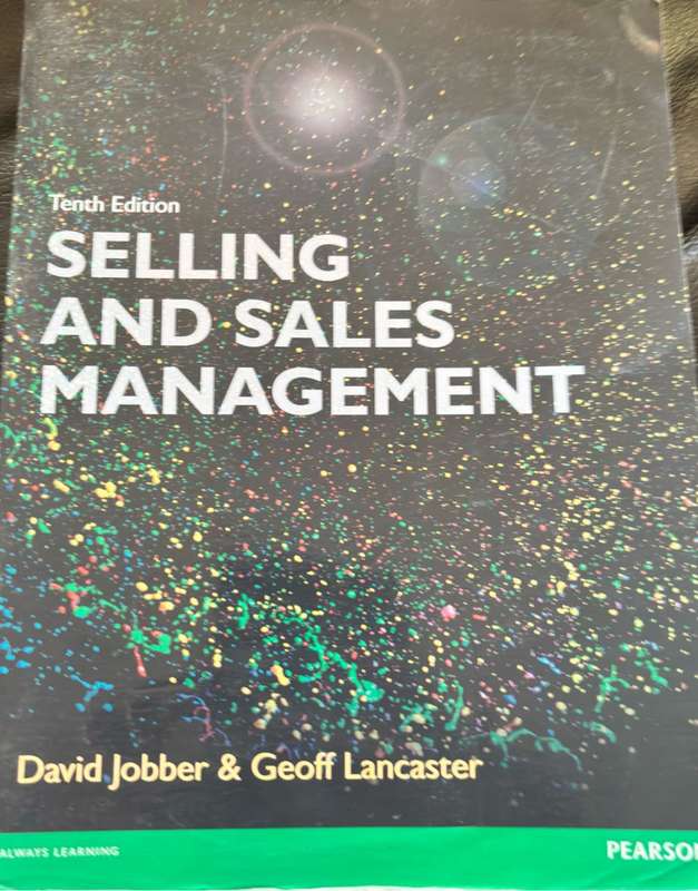 Selling and Sales Management 10th Edition by David Jobber & Geoff Lancaster