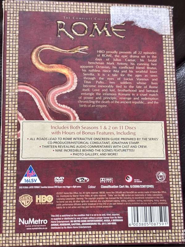 DVD Rome The Complete Collection Box set History Series