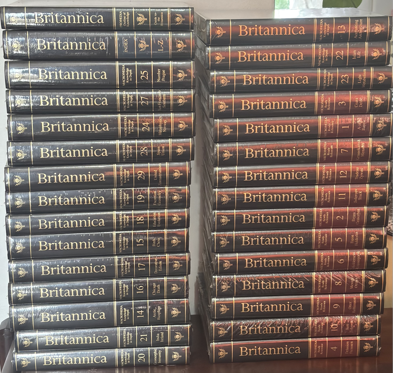 Britannica Encyclopaedia 15th Edition New Sealed 30 books missing 26 & A-M Out of Print