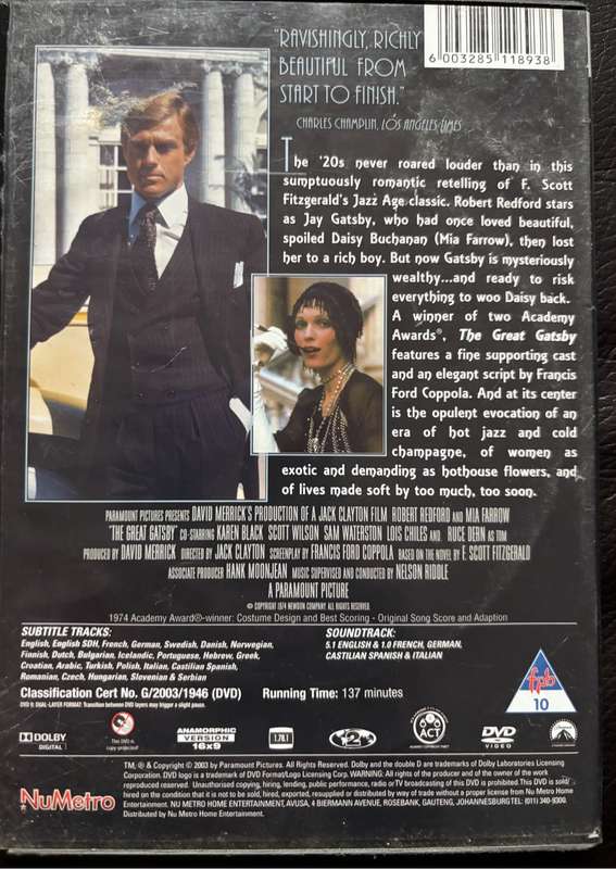 Movies DVD x3 The Great Gatsby,  The Dutches &Ever After