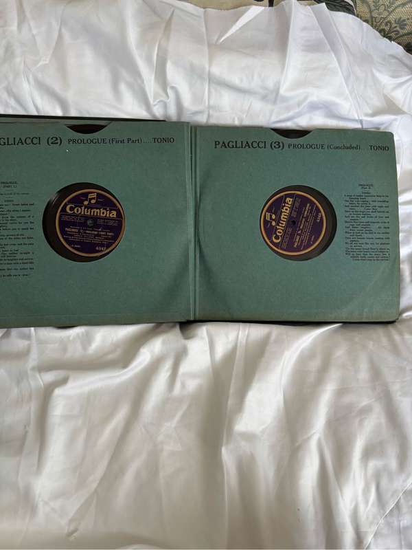 Opera in English Rare 1st Recording 1927 Pagliacci Durable Case