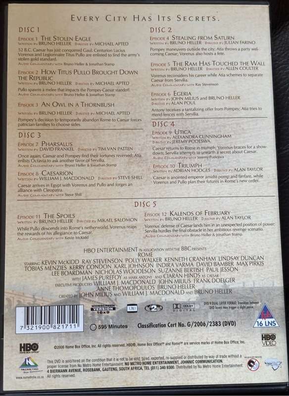DVD Rome The Complete Collection Box set History Series