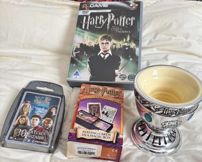 Harry Potter Lot Top Trumps 30 cards, Magic Box with Cards, Chalice magic, PC Game x 1