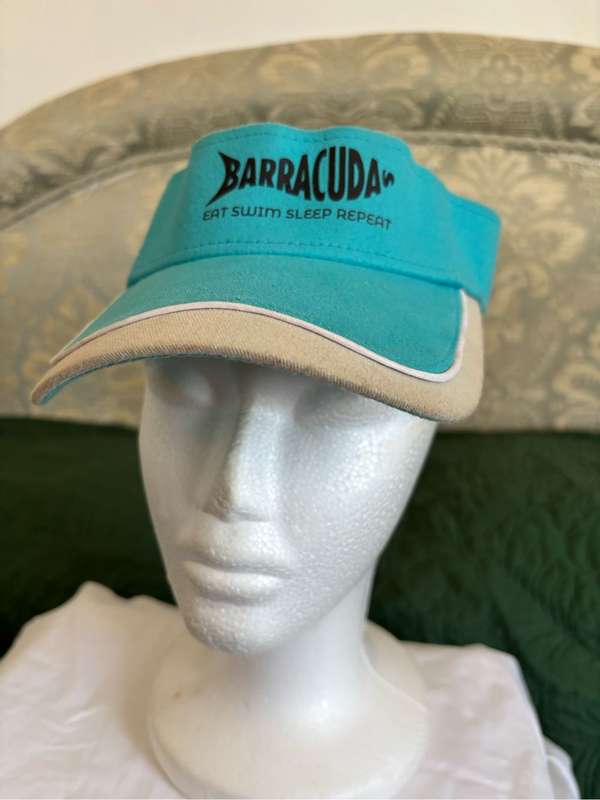 Barracuda Visor Hat Eat Swim Sleep Repeat Vintage