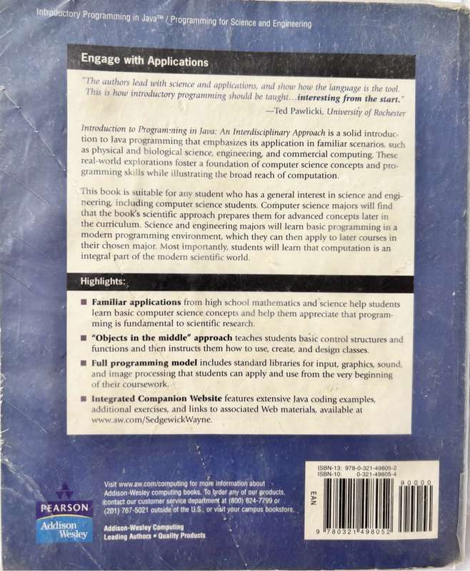 Introduction to Programming in Java by Robert Sedgewick, Kevin Wayne