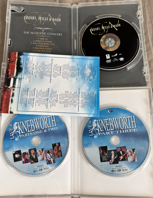 Music DVDs x 2, The Best British Rock Convert of All Tine, Crosby, Stills & Nash