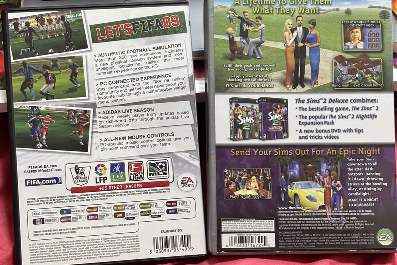 PC Games FIFA 09 & Sims 2 Deluxe