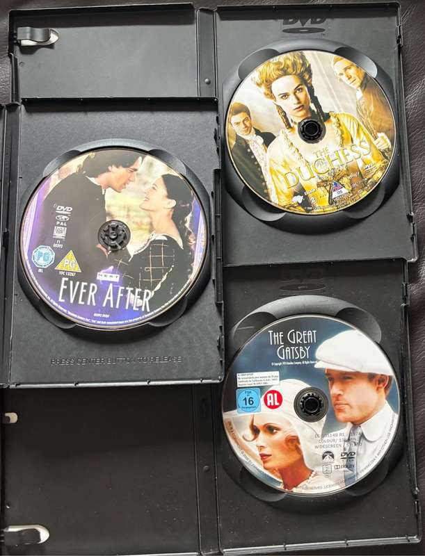 Movies DVD x3 The Great Gatsby,  The Dutches &Ever After