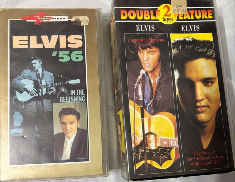 Elvis Presley VHS 1956 In the Beginning and Double Feature