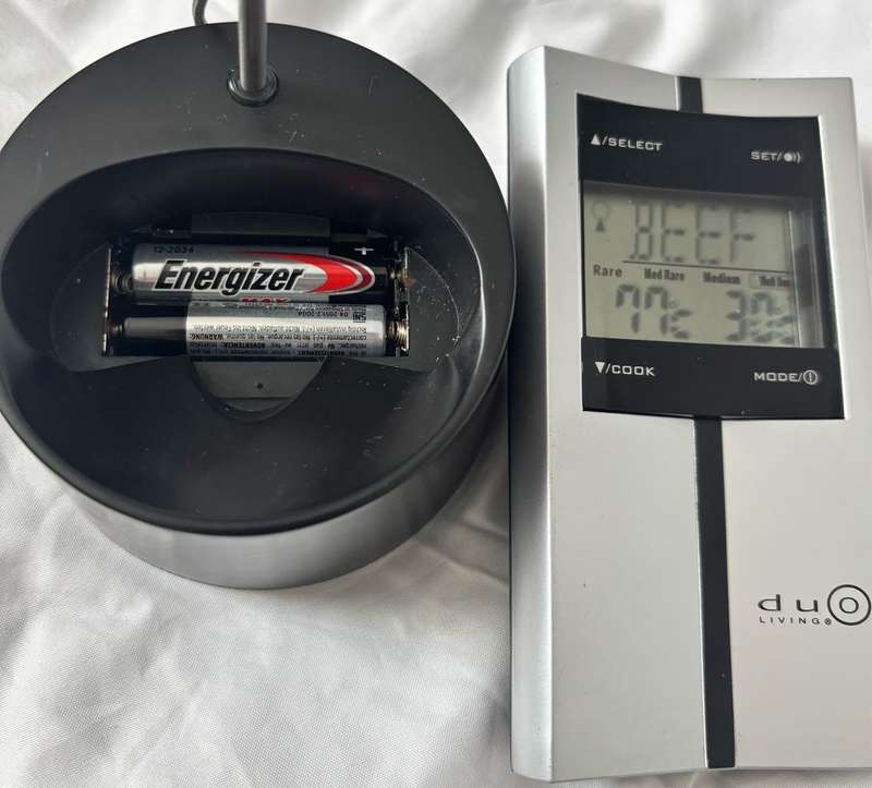 Roasting Thermometer Stainless Probe Mode, Cook, Set and Select