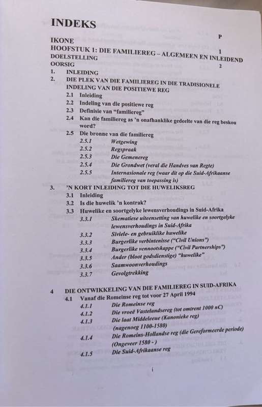 Inleiding tot die Suid-afrikaanse Familiereg 4de Uitgawe JA Robinson, S Human, A Boshof