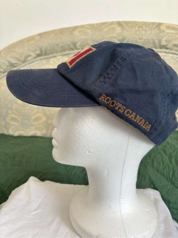 Roots Canada Baseball Cap Blue Vintage