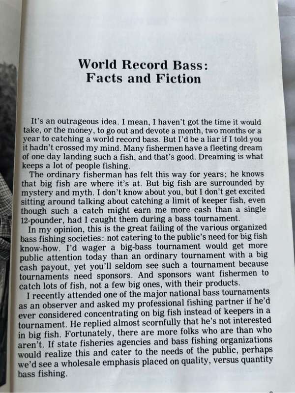 Hannons Big Bass Magic 1st Edition 1986 Sought After Fishing Book