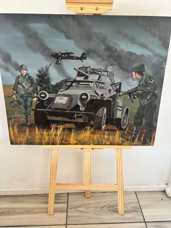Henkel 2010 World War 2 Oil on Board No Frame 61cm x 76cm