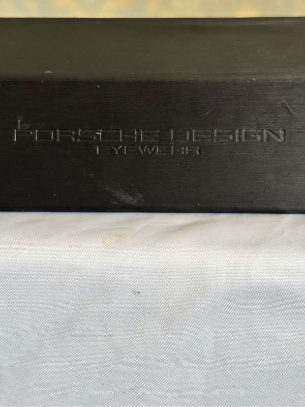 Porsche Design Sunglasses Eyeglasses Hard Case Box Gift Box Holder Only Black Leather Suede