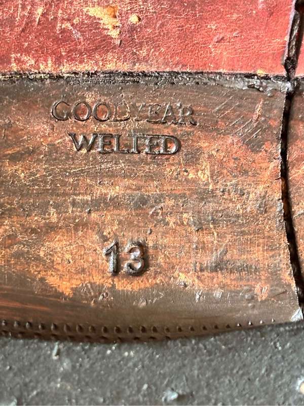 Elegant Goodyear Welted Brown Suade Mens Size 13 Shoes