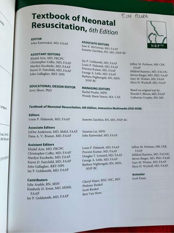 Neonatal Resuscitation Textbook 6th Edition American Academy of Pediatrics