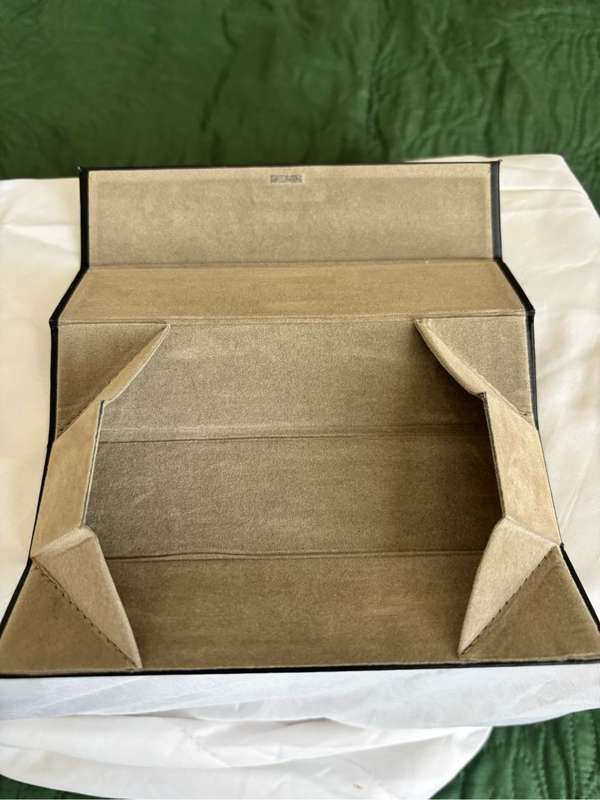 Porsche Design Sunglasses Eyeglasses Hard Case Box Gift Box Holder Only Black Leather Suede