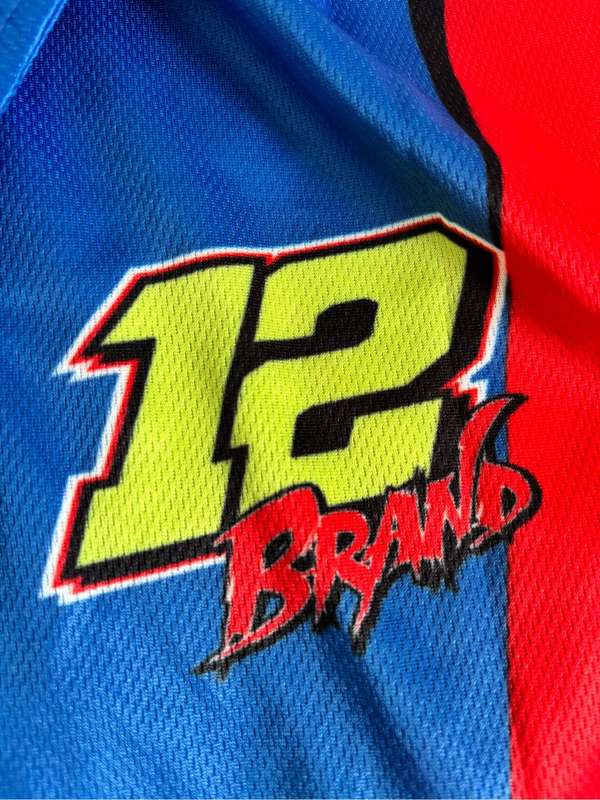 Racing Shirt Andries Brand 12 Blue Full Print front and back