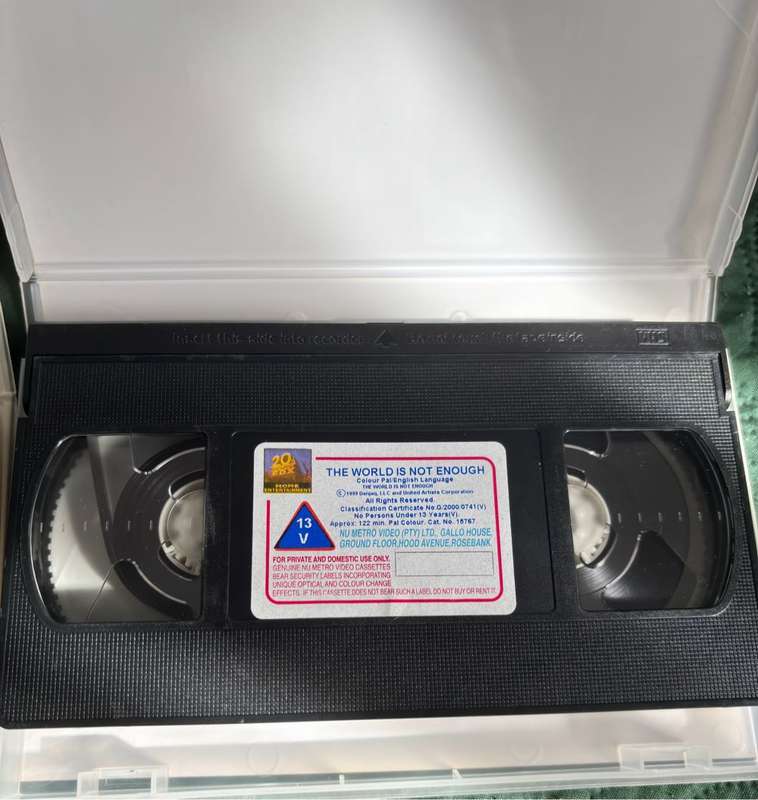 James Bond VHS x 2 Die Another Day & World is not Enough