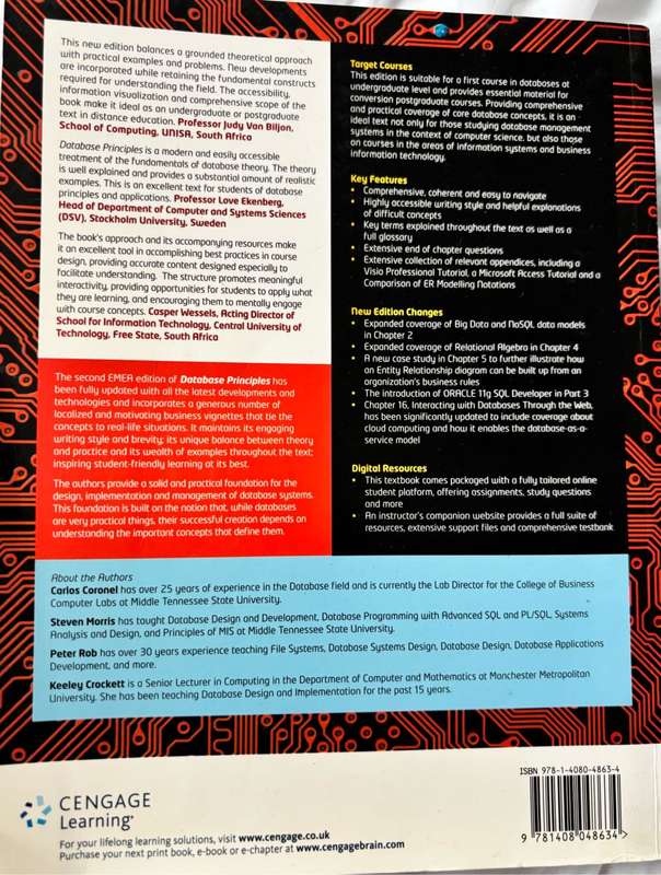 Database Principles 2nd Edition Carlos Coronel, Steven Morris, Peter Rob