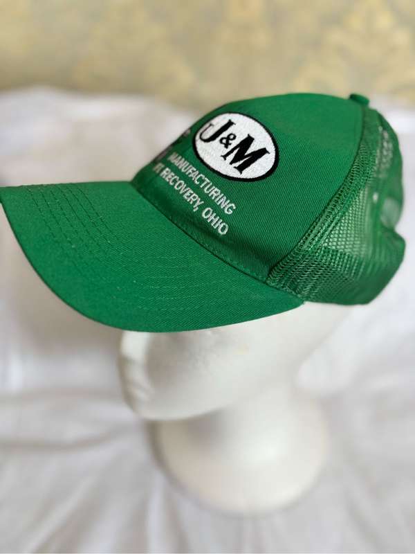 Snap Back Hat Green J&M Ohio Made in USA Hat
