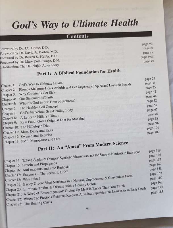 Gods Way to Ultimate Health by Dr George H Malkmus with Michael Dye