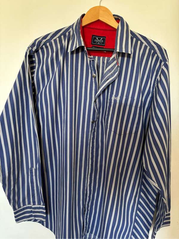 J Crew Shirt Long Sleeve Blue Strip XXL
