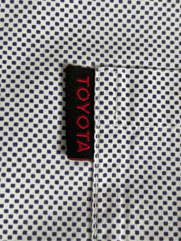 Set of 3 ,Long Sleeve Shirt Men Size L Blue Pattern Toyota Gear Corporate Attire Rare