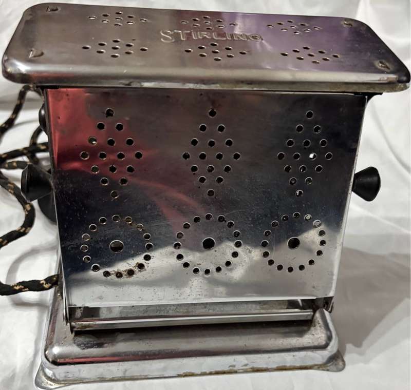 Vintage Sterling Stainless Steel Toaster Working Collectible