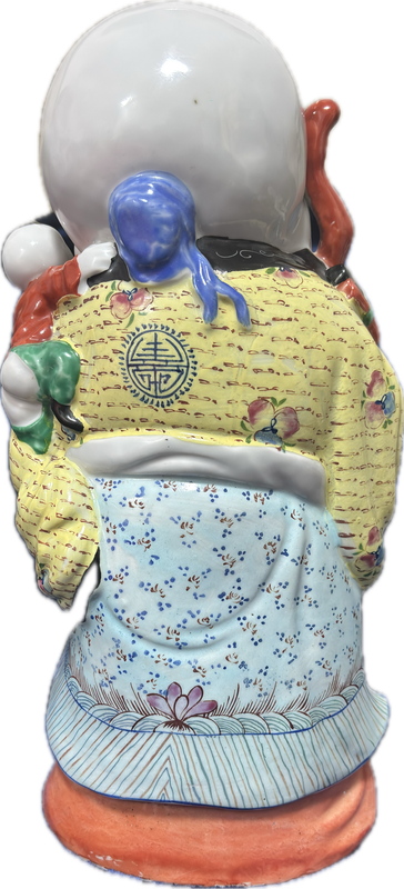 Chinese Oriental Porcelain Antique Statue Shou Xing and Child 36cm x 21cm
