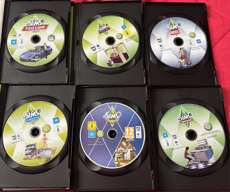 PC DVD Sims 3 Lot of 6 Games