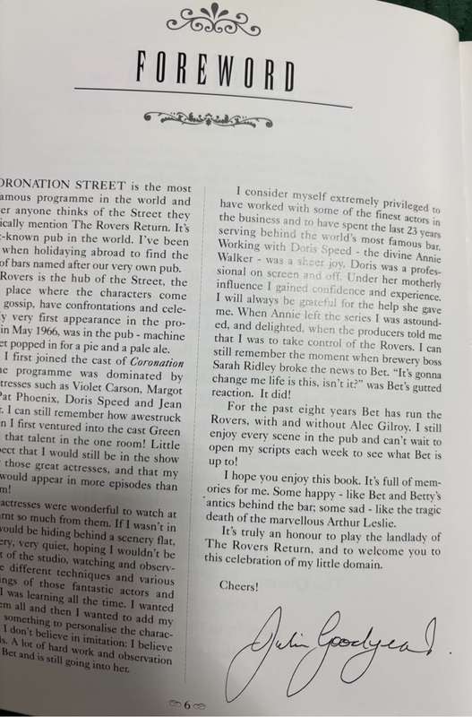 Life and Times at the Rovers Return Coronation Street foreword Julie Goodyear Signed