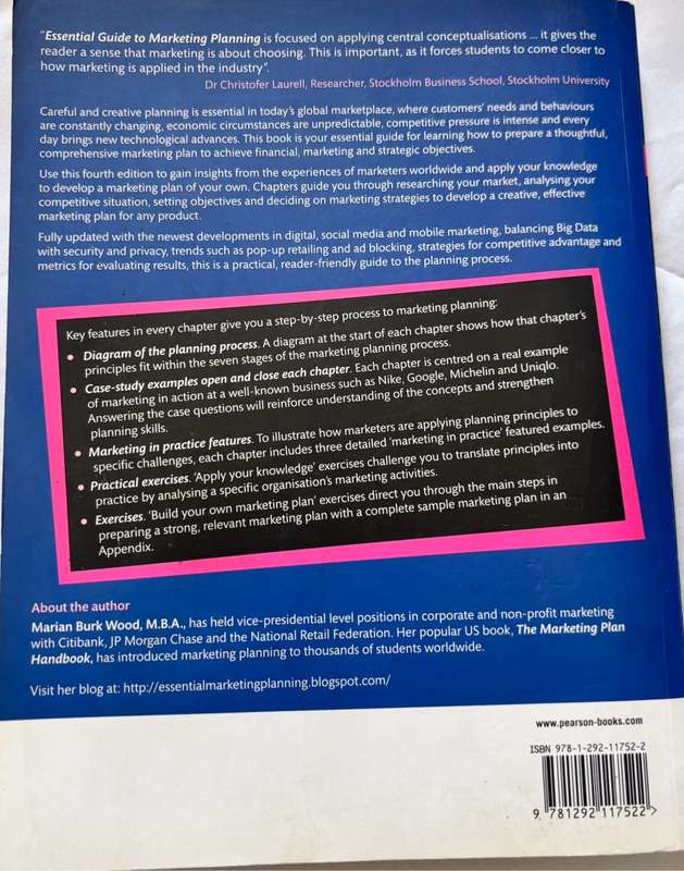Essential Guide to Marketing Planning 4th Edition Marian Burk Wiods