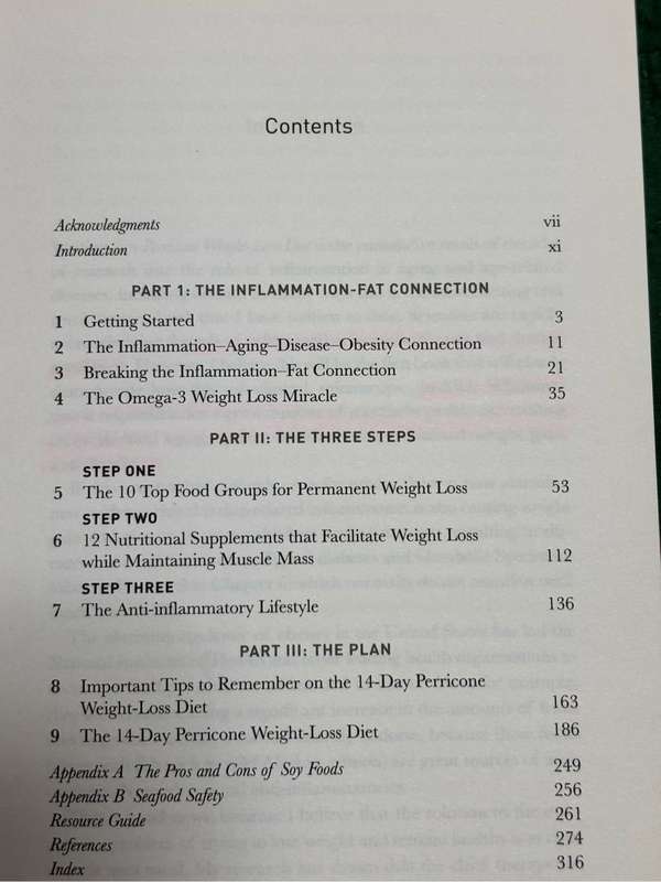 The Perricone Weight-Loss Diet Dr Nicholas Perricone 1st Edition 2005