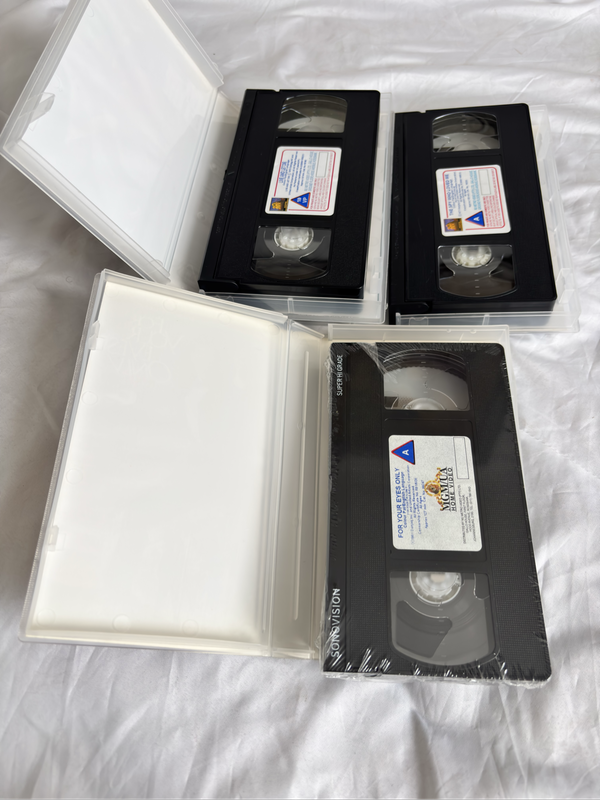 James Bond Roger Moore 3 x VHS one Sealed New