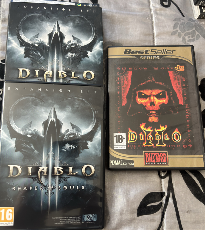PC Diablo Reaper of Souls NO Game Big Box + Diablo 2 with CD 1&3 Only