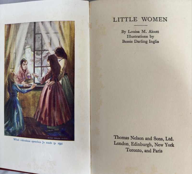 Old Little Women Book by Louisa M. Alcott Illustrated Bessie Inglis