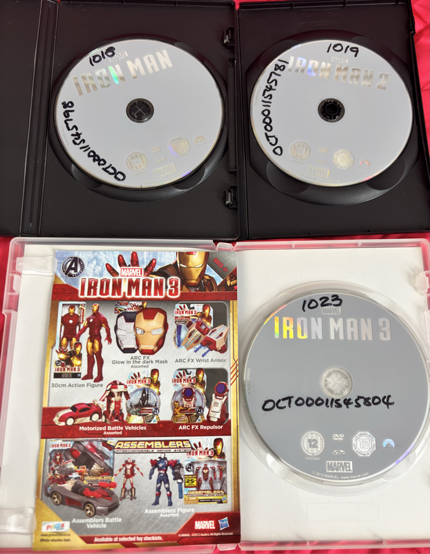 Iron Man DVD 1,2 &3 Lot Collection