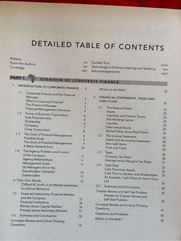 Fundamentals of Corporate Finance 3rd South African Edition  Firer, Ross, Westerfield, Jordan