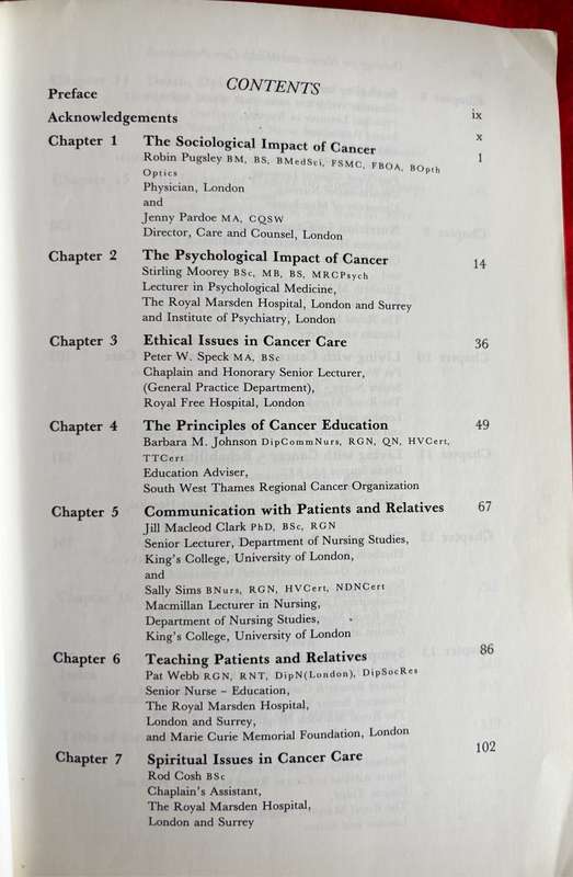 Oncology for Nurses Volume 2, Care and Support Robert Tiffany