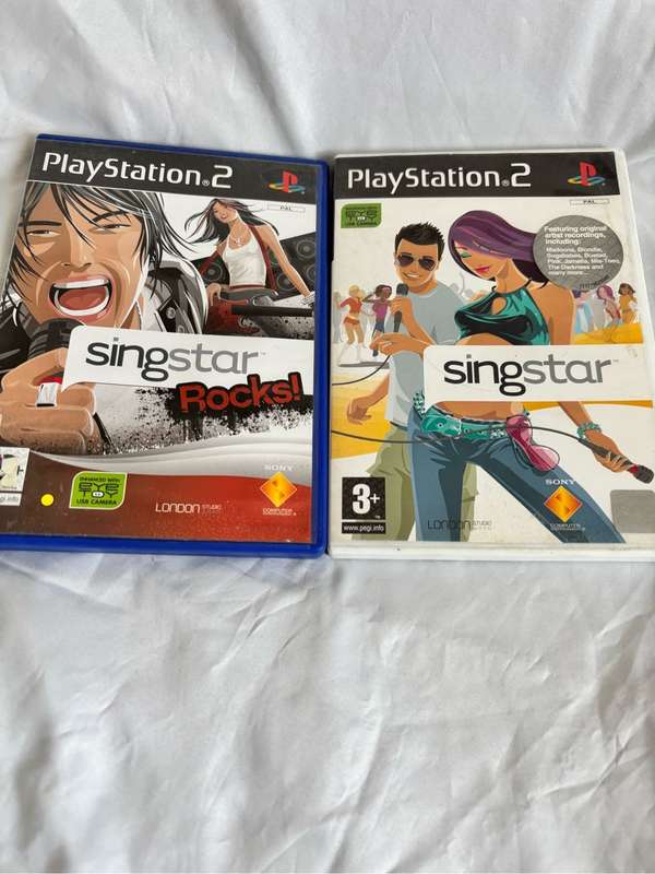 Play Station 2 Combo Singstar and Singstar Rocks Both with manual