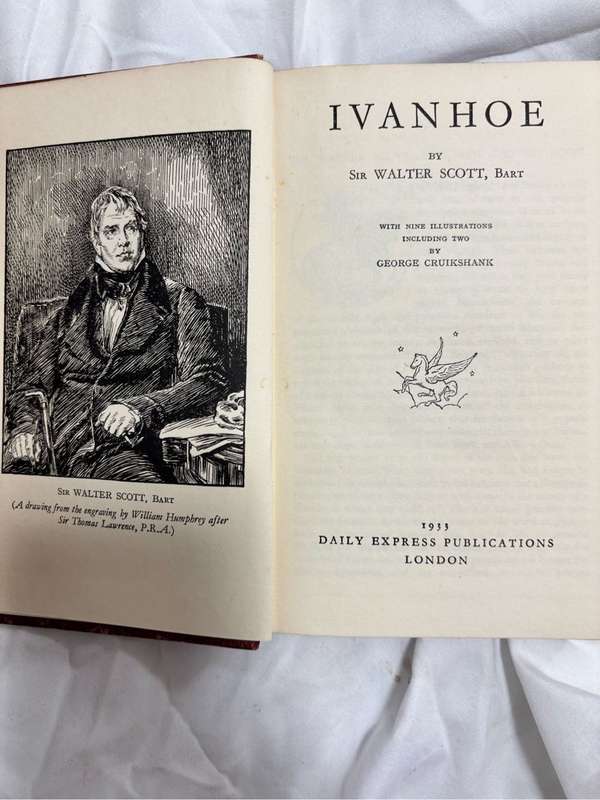 Ivanhoe by Sir Walter Scott, Rare 1st Edition 1933 London